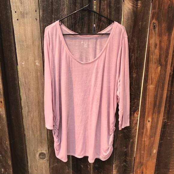 Lane Bryant Tops - Lane Bryant Burnout Ruched Side Top